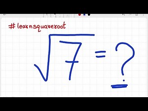 √7 | square root of 7 | Find the square root of 7 | How to Find Square Root by Long Division