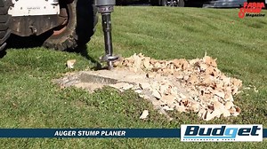Auger Stump Planer drills into stumps, leaving behind wood shavings. Click here for a complimentary issue: FARM SHOW Magazine | FARM SHOW Magazine