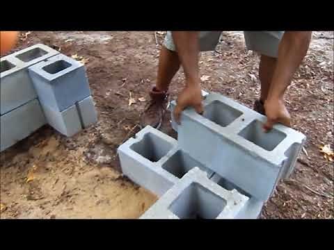 Building My First BBQ Pit/Smoker. How to build a BBQ Pit. (Cinder Blocks)