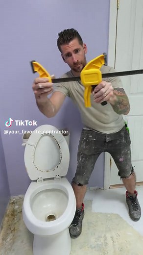 Lift a Toilet Easily Using a Construction Clamp
