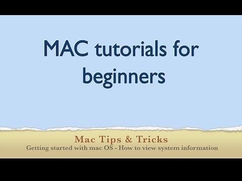 Mac Beginners Tutorial - How to view system information, mac os version
