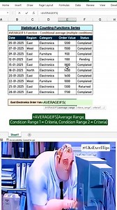 AVERAGEIFS in Excel | Calculate Conditional Average with Multiple Criteria #averageifs #excelfunctions #excelshorts #excelanalysis #excelbasics #salesanalysis #statisticalfunctions #excelglobal #facebookpostシ | Mr GK
