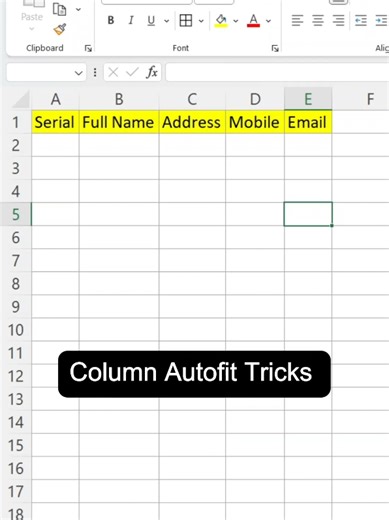 Using Column Autofit in Excel for Perfect Spreadsheets