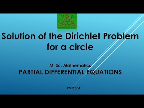 Solution of the Dirichlet Problem for a circle | Partial Differential Equations | MSc Mathematics
