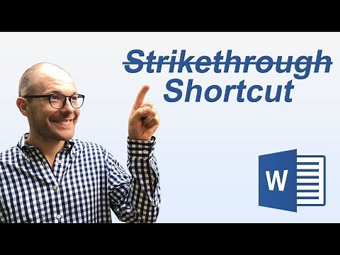 Strikethrough in Word w/ Keyboard Shortcuts