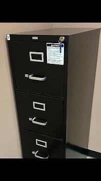 Staples 4 Drawer Vertical Letter File Cabinet with Lock