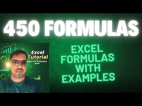 450 Excel Formulas & Functions with Examples – All in One Video!