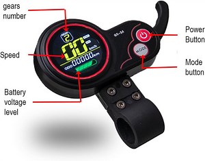 [Hot Item] High Quality Electric Scooter Part 5pin LCD Display Finger Throttle Accelerator for 60V 72V Electric Scooter (QS-S4)