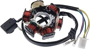 Amazon.com: JOYYANGFANG Ignition Stator Magneto 5 wire AC 6 Pole Coil for Chinese Scooter Moped ATV Go Kart 4-Stroke GY6 50cc 80c 100cc 139QMB 139QMA Engine : Automotive