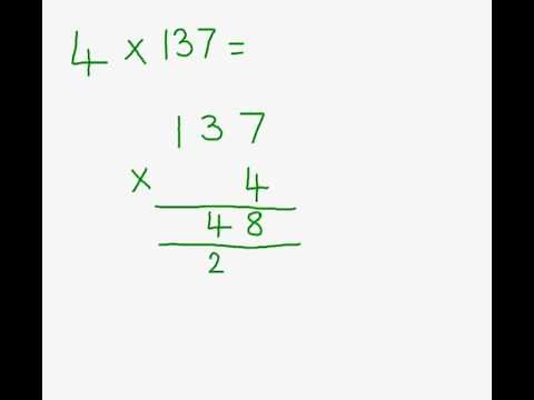 Multiplication Column Method