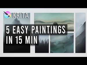 5 Easy Digital Paintings in 15 minutes - Krita