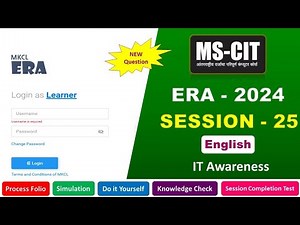 MS-CIT_ERA_2024_Session_-_25 English || mscit IT Awareness era session - 25 ||era Session 25 2024 ||