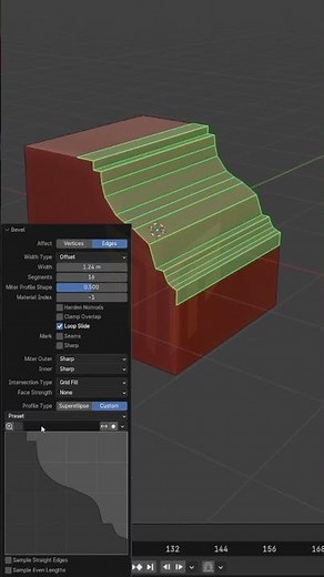 Instantly bevel your edges with custom bevels in blender