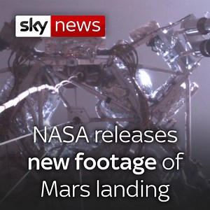 NASA has released never-before-seen footage captured by the Perseverance Rover as it touched down on Mars. More than 30GB of information has already been collected from the rover - along with 23,000 images as the vehicle descended. Read more: https://trib.al/nGFheYz | Sky News