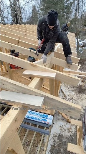 Installing Bridging Between Rafters for Rigidity and to Prevent Deformation