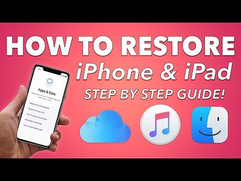 How to Restore an iPhone or iPad from a Backup (iTunes, Finder, iCloud & Quick Start)
