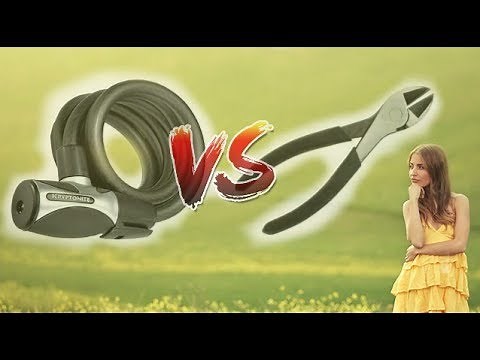 Kryptonite Cable Bike Lock, Cutting with wire cutters