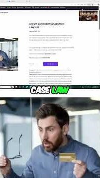 🔥 Credit Card Debt Collection Lawsuit Alarm