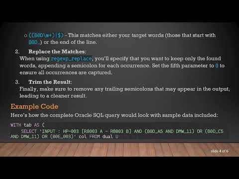 Extracting Subchains in Oracle with regexp_replace