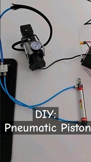 How to use Pneumatic Double Acting Piston with Dc Compressor #project #tutorial #DIY #learning