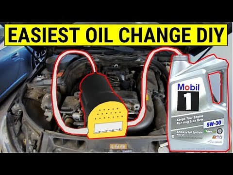 How To Do The EASIEST Oil Change ($20 Extractor Pump demo on Mercedes C250)