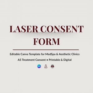Laser Consent Form A5 Medspa Editable Canva Template - Etsy