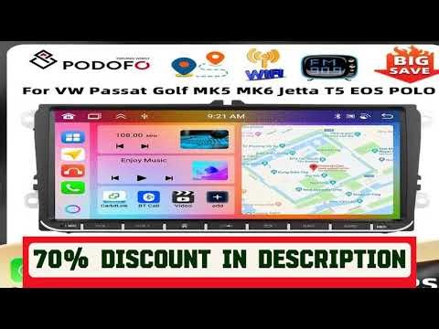 A must-have product! Podofo 9'' 2Din Car Stereo For VW/MAGOTAN/GOLF/CADDY Multimedia Player 6+128G