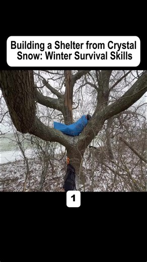 Part 1 #survival #outdoors #usa #winter #campinglife #camping #bushcraft #solocamping #build #survivalbushcraft #building