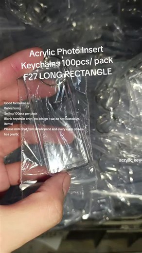Bulk Acrylic Keychains: 50 or 100 Piece Packs
