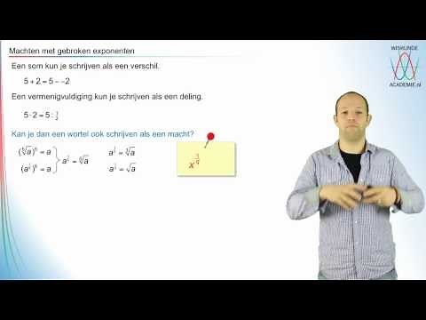 Machten - gebroken exponenten - WiskundeAcademie