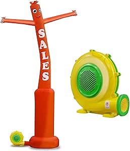 750W Air Blower with 15 Feet Inflatable Air Wavy Flying Dancers, Blow up Waving Puppet with 1 HP Blower Set for Business Decorations & Advertisement