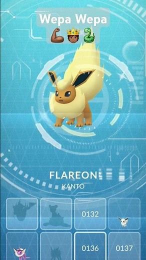 Evolving shiny Eevee into Flareon in Pokémon Go