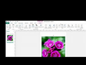 How to interact with Microsoft publisher 2013 interface