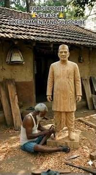 Wooden Tribute to Chaudhary Charan Singh | Art Meets History | Sculpting India’s Farmer Leader