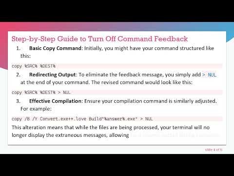 How to Turn Off Command Feedback in Command Prompt