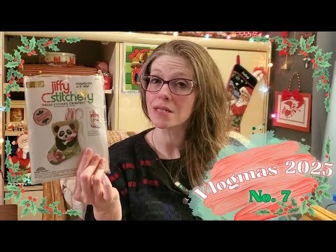 Getting started on a vintage crewel embroidery kit | Vlogmas 2025, no 7