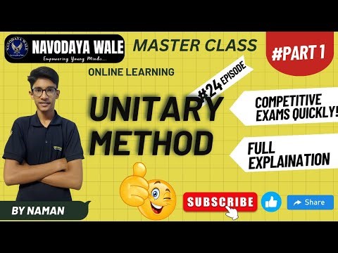 Unitary Method Explained | Fast Tricks & Practice Questions | Navodaya Entrance 2026 | By Naman Sir