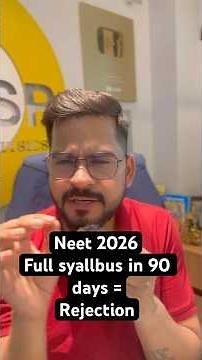 Neet 2026 : can we cover full syllabus in 90 days ? #sachinsirphysics #neet2026