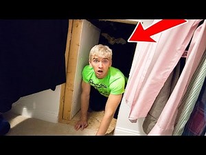 EXPLORING MY BROTHERS SECRET ROOM!! (HAUNTED)