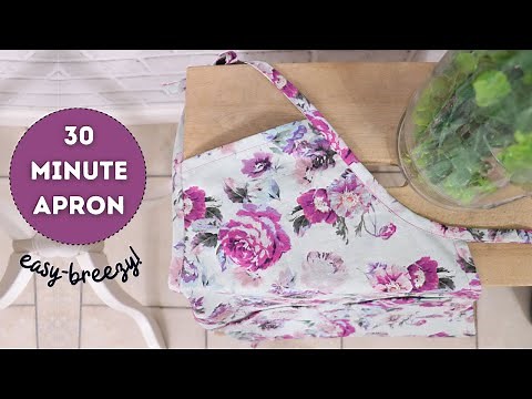 Apron cutting and stitching in 30 minutes and 2 sizes - full Step-By-Step tutorial!