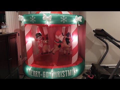 Gemmy 2020 Animated Airblown Carousel Inflatable Review