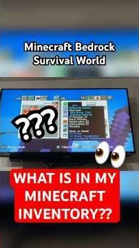 WHAT IS IN MY MINECRAFT INVENTORY?? 👀 🤔 #letsplay #minecraftshorts #consolegaming