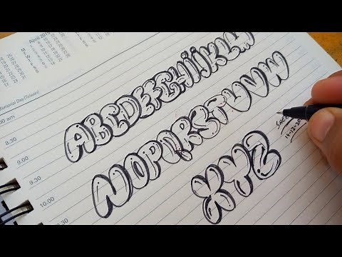 How to draw graffiti bubble letters a-z | Write Bubble Letters