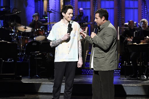 Pete Davidson's Chad Met His Dad Adam Sandler in This Cut-for-Time SNL Sketch