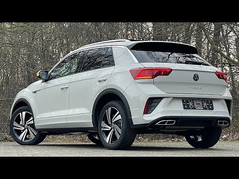 Volkswagen NEW T-roc R-line 2023 in 4K Ascot Grey 18 inch Nevada Walk around & Detail inside