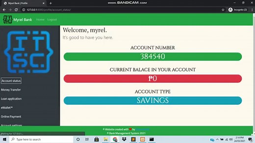 Bank Management System Project in Django with Source Code