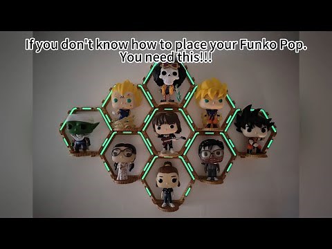 FunkoPop display stand - Best way to show Funko Pop Figures - Hexagon Ledge Wood grain - Unboxing