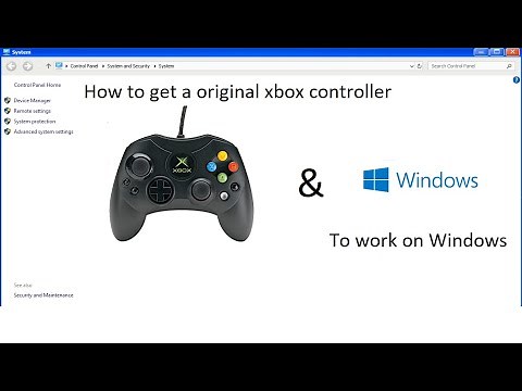 How to use a Original Xbox Controller on Windows