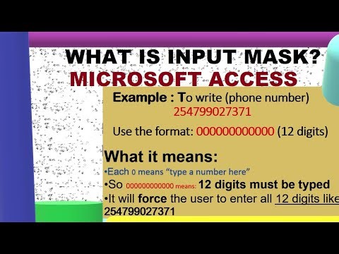 INPUT MASK: Apply Input Mask to Phone Numbers in Access Tables (Beginner Guide)