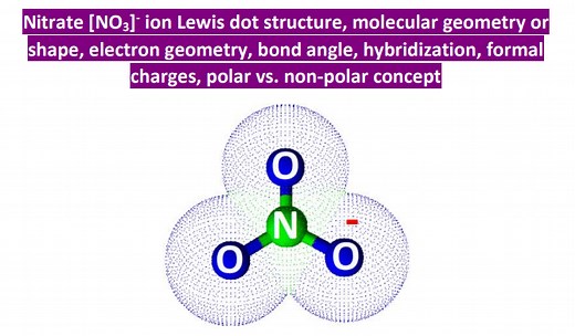 NO3- lewis structure, molecular geometry, bond angle, hybridization